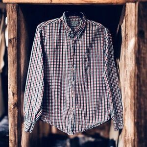 J Crew Men’s Gingham Check LS Button Down Shirt